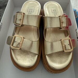 ShuShop Gold Platform Sandals
